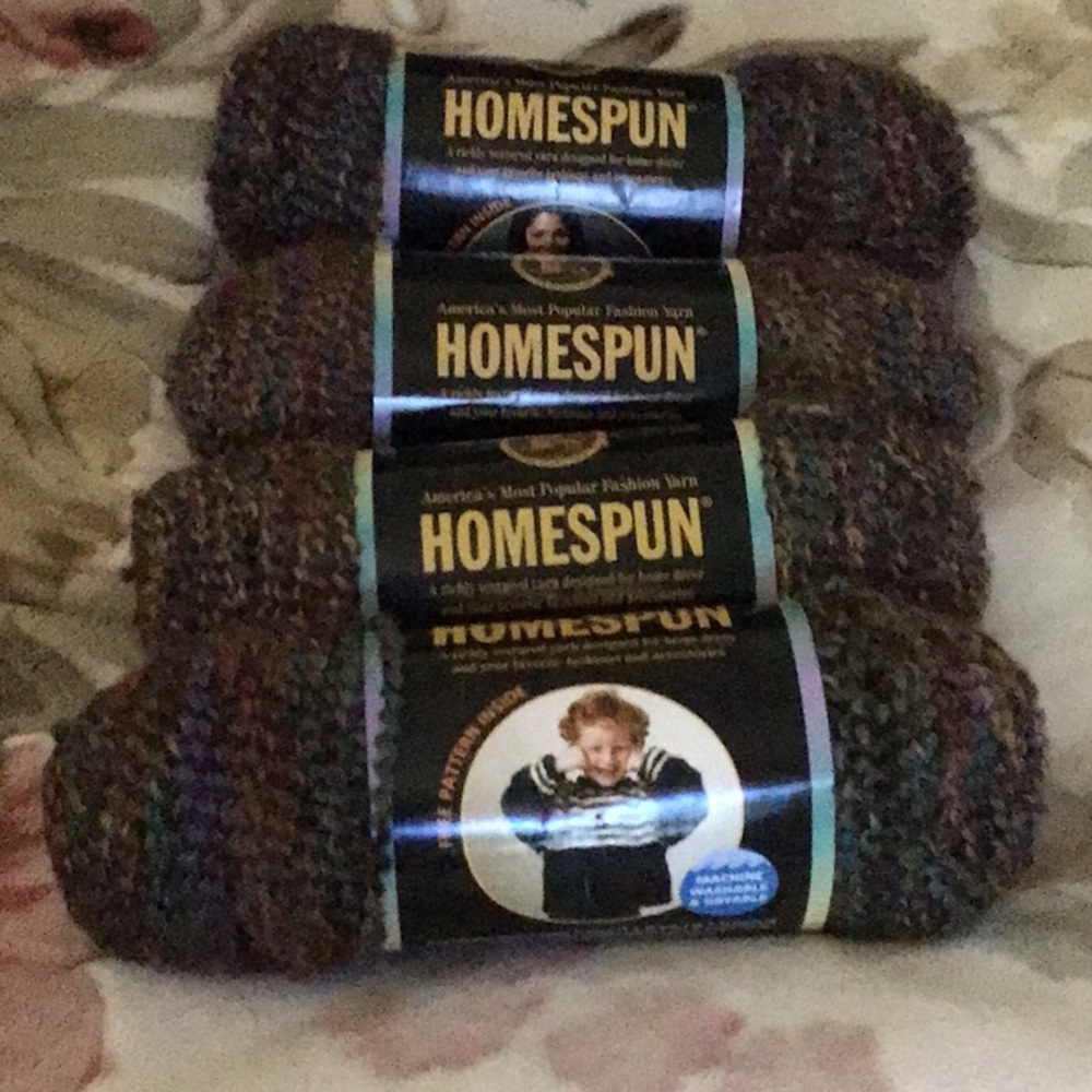 Lion Brand Homespun Yarn (Lot of 4)
